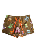 Dolce & Gabbana Brown Multicolor Teddy Bear Men Shorts Swimwear - Eljoys Fashion 