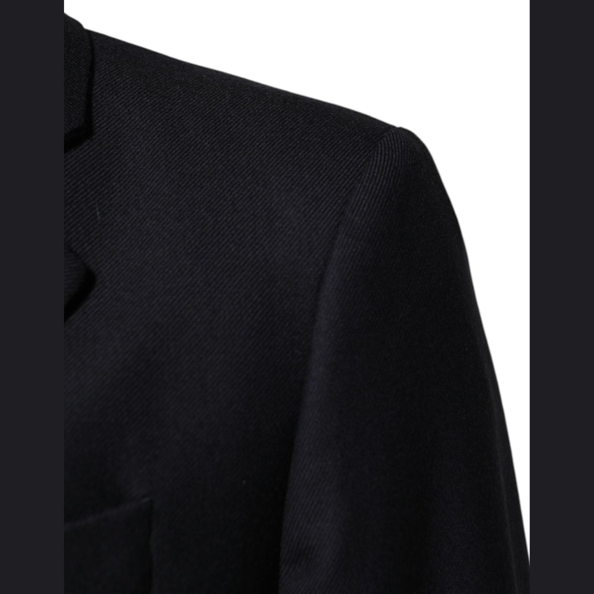 Dolce & Gabbana Dark Blue Wool Men Jacket Coat Blazer Suit