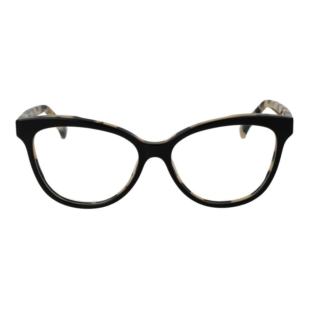 Max Mara black acetate glasses frames with sleek design and clear lenses, stylish eyewear for everyday wear.