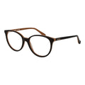 Max Mara brown acetate glasses frames with clear lenses, stylish and lightweight for everyday wear.