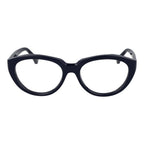 Max Mara blue acetate glasses frames with sleek design and clear lenses, stylish eyewear for modern fashion.