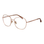 Max Mara rose gold metal glasses frames with sleek design and clear glass lenses, stylish and elegant eyewear.
