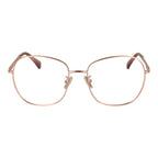 Max Mara rose gold metal glasses frames with clear lenses, stylish and lightweight eyewear for modern fashion.