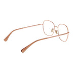 Max Mara rose gold metal glasses frames with clear lenses, stylish and lightweight for a sophisticated look.