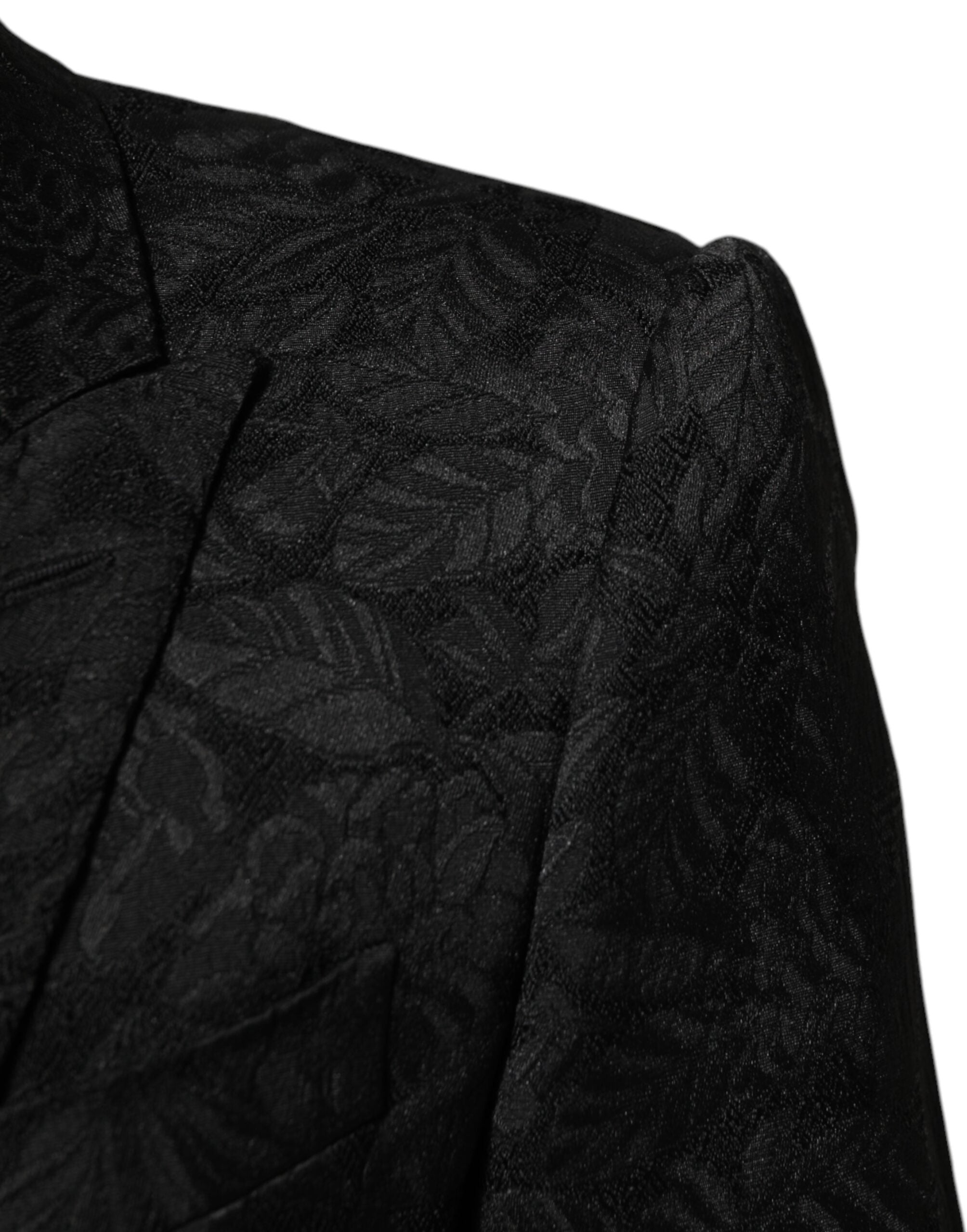 Dolce & Gabbana Black 3 Piece Brocade Jacquard Suit MARTINI Dolce & Gabbana