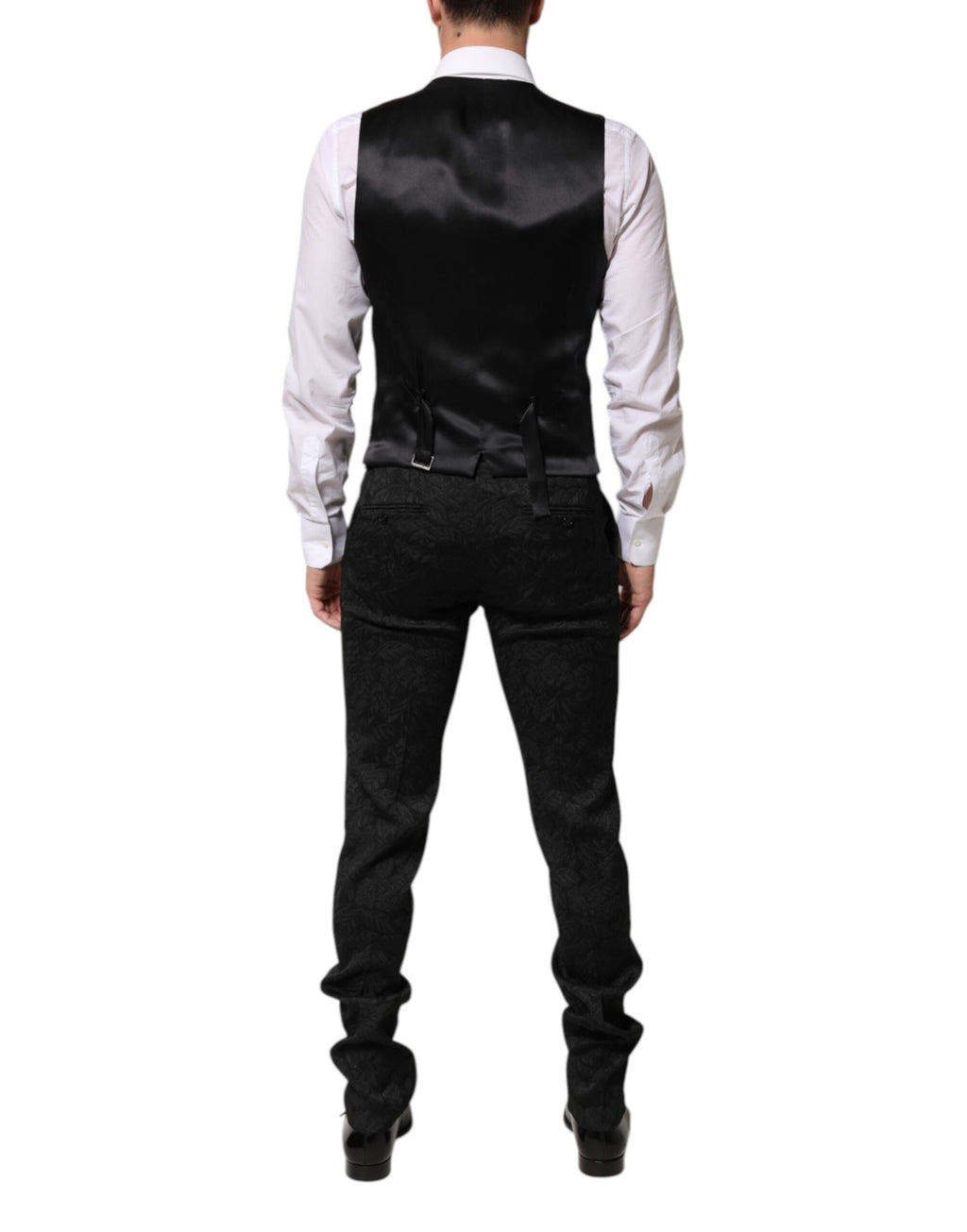 Dolce & Gabbana Black 3 Piece Brocade Jacquard Suit MARTINI Dolce & Gabbana