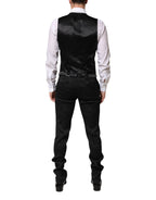 Dolce & Gabbana Black 3 Piece Brocade Jacquard Suit MARTINI Dolce & Gabbana