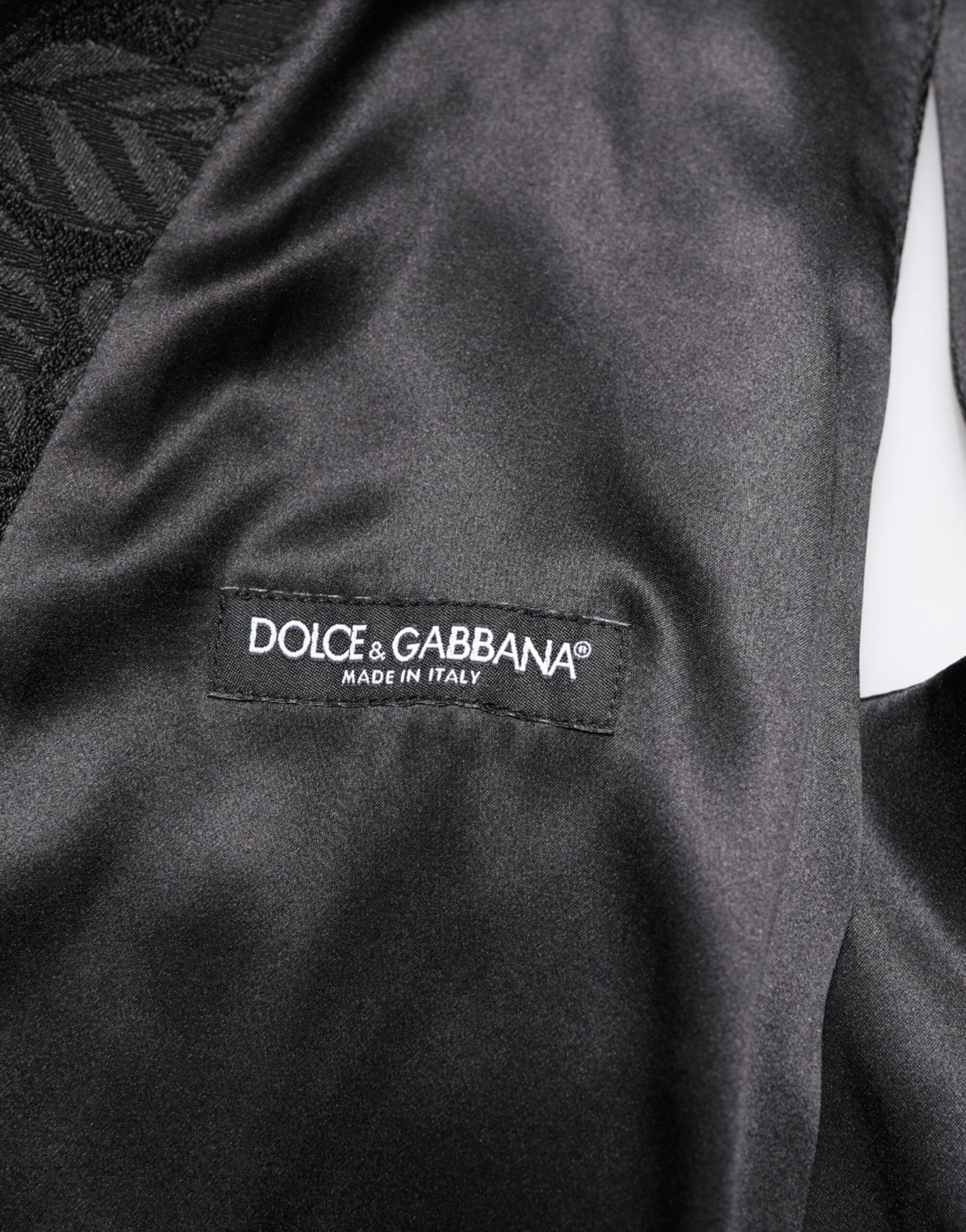 Dolce & Gabbana Black 3 Piece Brocade Jacquard Suit MARTINI Dolce & Gabbana