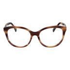Max Mara brown acetate eyeglass frames with a stylish, modern design and clear lenses.
