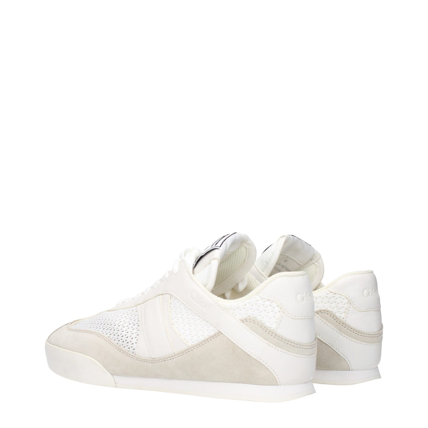 Chloé White Fabric Low Top Sneakers