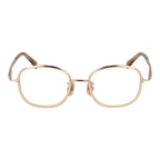 Max Mara rose gold metal glasses frames with clear lenses, stylish and lightweight for a sophisticated look.