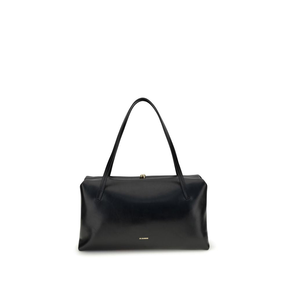 Jil Sander Black Calf Leather Bos Taurus Shoulder Bag Jil Sander