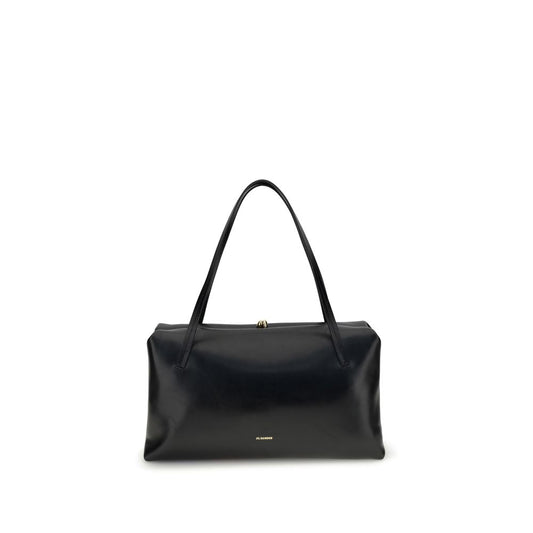Jil Sander Black Calf Leather Bos Taurus Shoulder Bag Jil Sander
