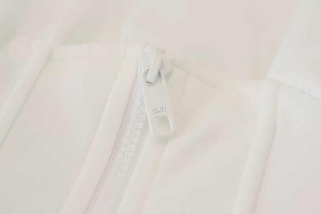 Dolce & Gabbana White Cotton Corset Stretch Top T-shirt