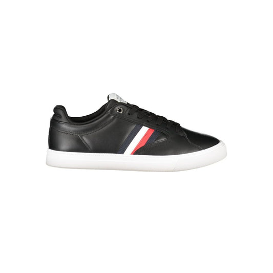 Tommy Hilfiger Black Polyester Men Sneaker Tommy Hilfiger