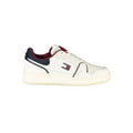 Tommy Hilfiger Bianco polyurethane men's sneaker with white design and casual style, featuring logo accents and a comfortable sole.