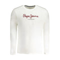 White cotton men's T-shirt by Pepe Jeans, casual fit, featuring a simple crew neck and classic style.