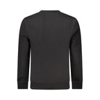 Hugo Boss black cotton men's sweater with crew neck and long sleeves, stylish and comfortable for casual wear