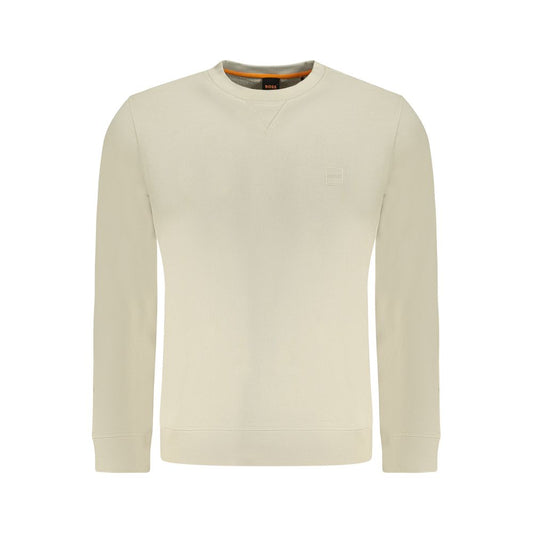 Hugo Boss Beige Cotton Men Sweatshirt Hugo Boss