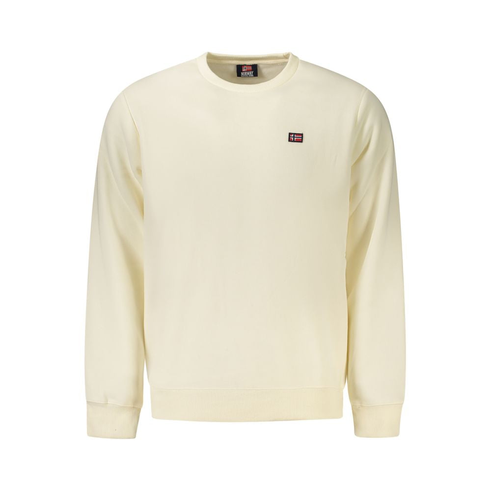 White cotton men's sweatshirt from Norway 1963 featuring a classic crewneck and minimalist design.