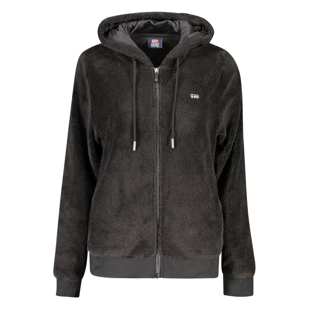 Norway 1963 Nero polyester women's jacket with a sleek black design, front zipper, and stylish collar.
