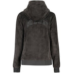 Norway 1963 Nero polyester women's jacket displayed on a hanger, showcasing its sleek black design and modern style.