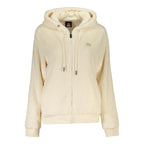 Norway 1963 Bianco polyester women's jacket displayed on a hanger, showing the lightweight fabric and classic design.