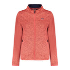 Norway 1963 Rosa polyester women's sweatshirt featuring a relaxed fit and casual style, displayed on a hanger.