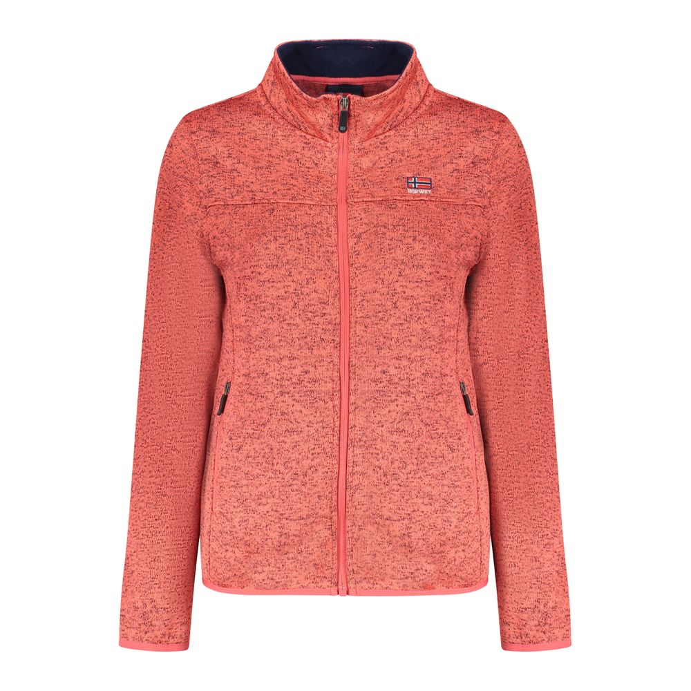 Norway 1963 Rosa polyester women's sweatshirt featuring a relaxed fit and casual style, displayed on a hanger.