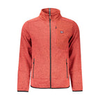 Norway 1963 Rosso polyester men's sweatshirt with a crew neck and long sleeves, featuring a casual fit and bold red color.