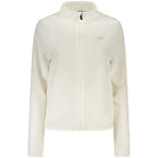 Norway 1963 Bianco polyester women's sweatshirt displayed on a hanger, featuring a casual fit and minimalist design.