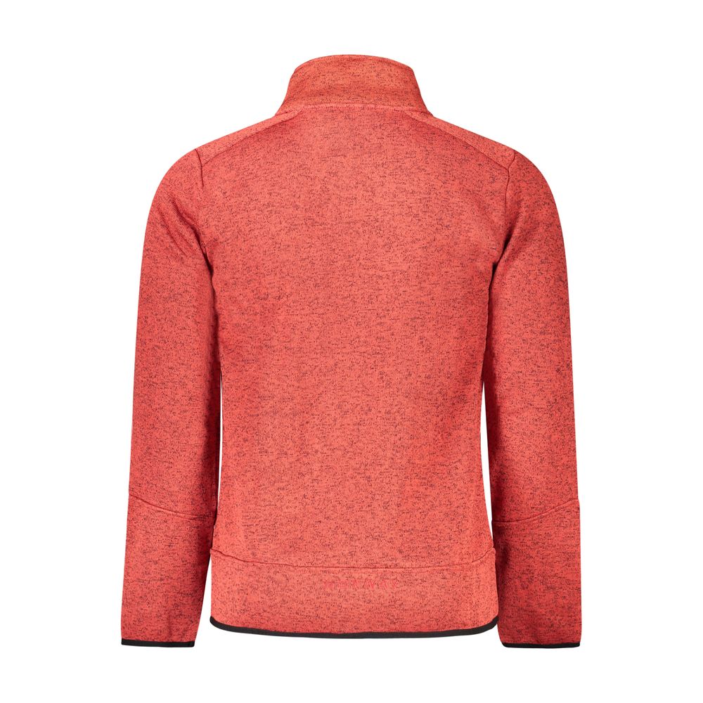Norway 1963 men's red polyester sweatshirt with crew neckline and logo detail, casual and comfortable for everyday wear.