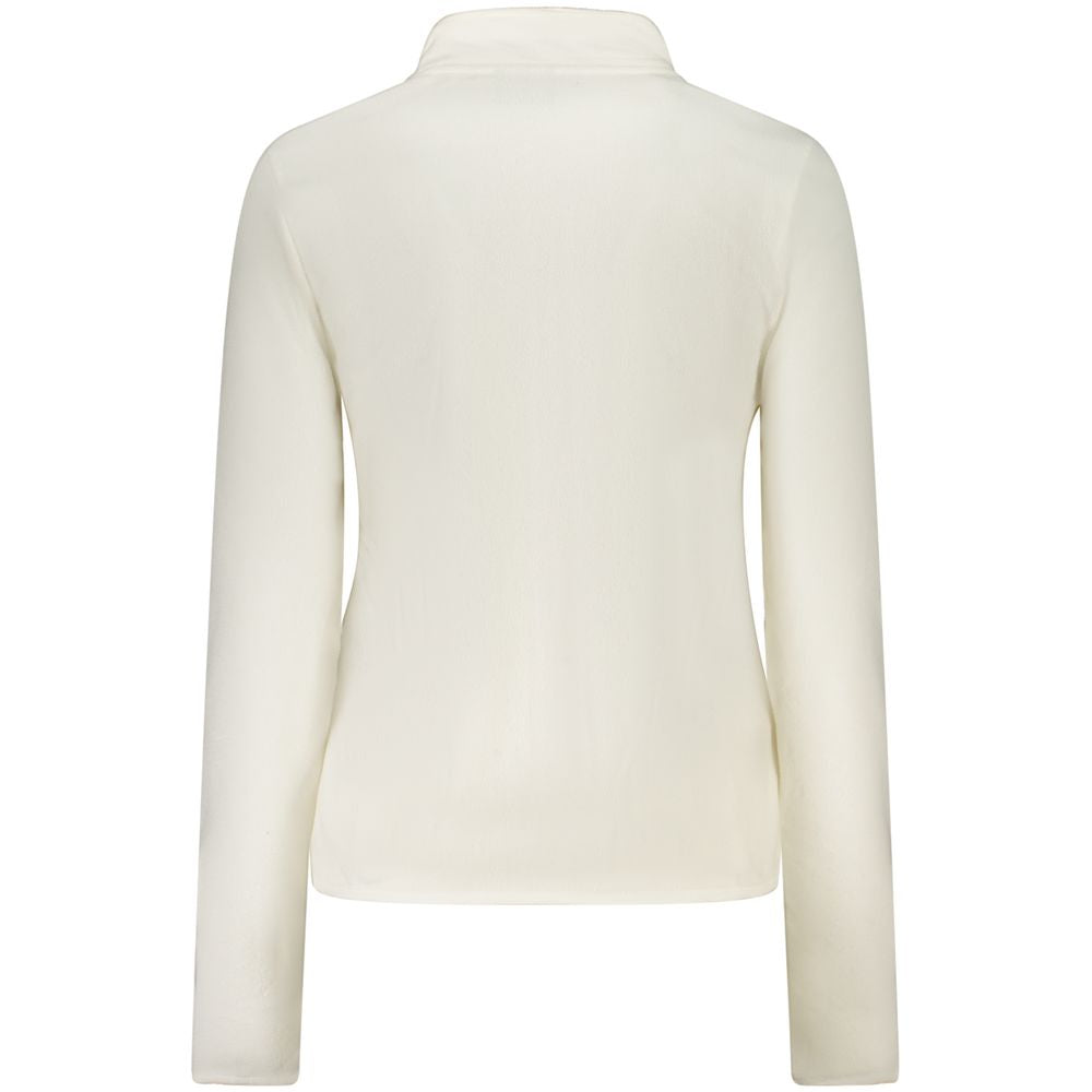 Norway 1963 Bianco polyester women's sweatshirt featuring a relaxed fit and casual style, shown on a model.