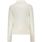 Norway 1963 Bianco polyester women's sweatshirt featuring a relaxed fit and casual style, shown on a model.