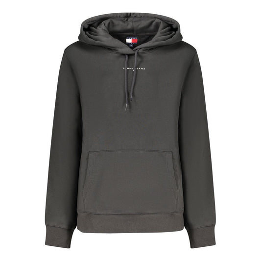 Tommy Hilfiger Black Cotton Women's Sweatshirt Hoodie Tommy Hilfiger