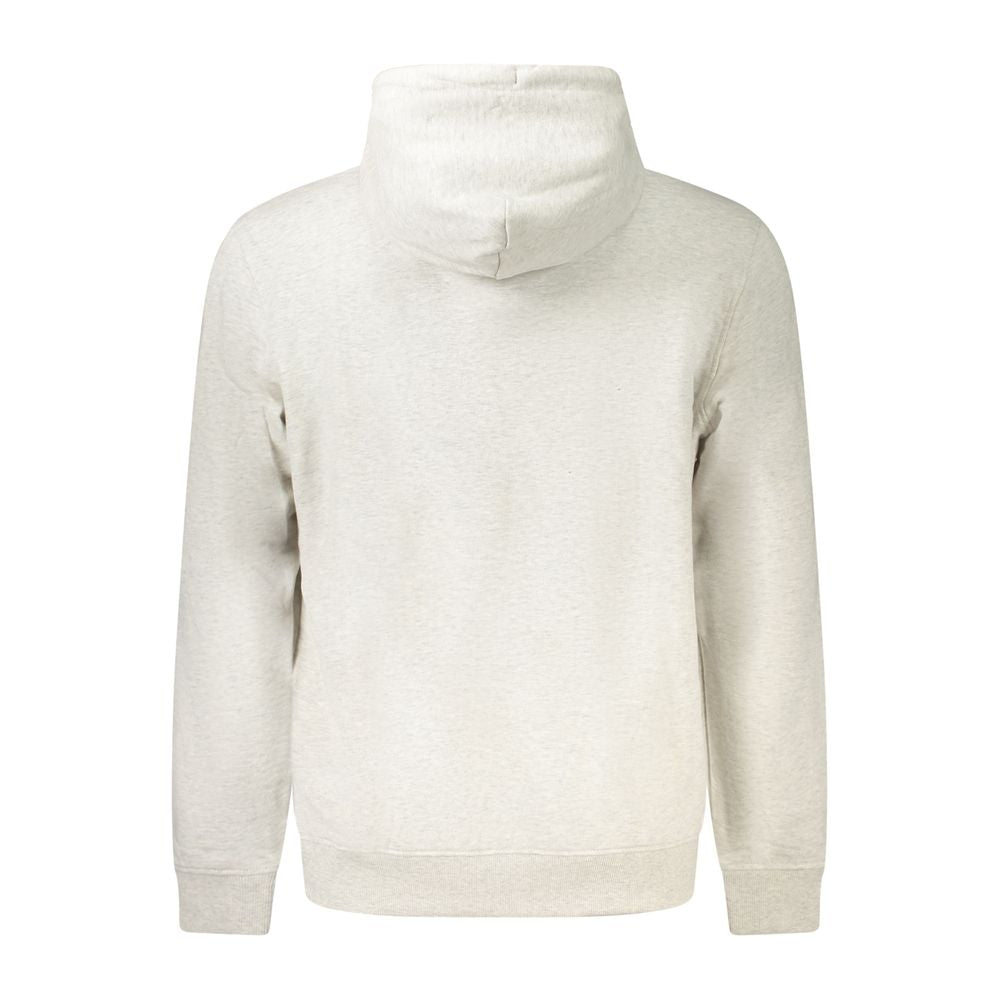 Gray cotton men's hoodie by Tommy Hilfiger, featuring a relaxed fit and classic logo detail on the front.