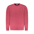 Norway 1963 red cotton men's sweatshirt with a crew neckline and long sleeves, casual style, on a plain background.