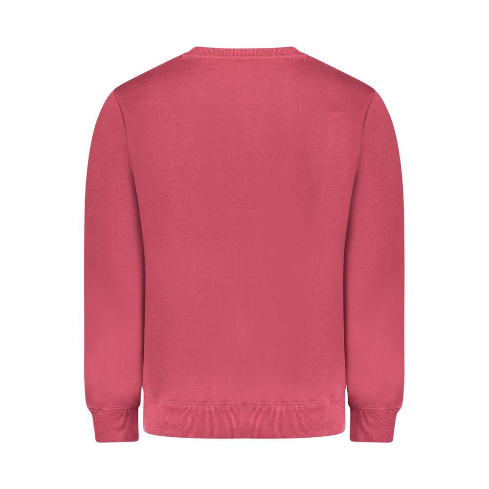 Red cotton men's sweatshirt from Norway 1963 featuring a classic crew neck and comfortable fit.