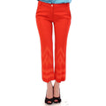 Versace Collection Red Pants Cropped 3/4 Short Nude Capri Pants