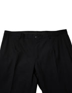 Dolce & Gabbana Black Wool Formal Dress Men Trousers Pants - Eljoys Fashion 