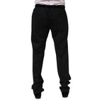 Dolce & Gabbana Black Wool Formal Dress Men Trousers Pants - Eljoys Fashion 