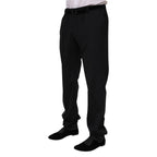 Dolce & Gabbana Black Wool Formal Dress Men Trousers Pants - Eljoys Fashion 