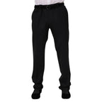 Dolce & Gabbana Black Wool Formal Dress Men Trousers Pants - Eljoys Fashion 