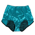 Dolce & Gabbana Aqua Green Satin High-Waist Briefs Underwear
