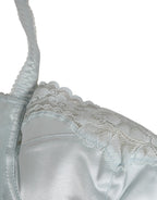 Dolce & Gabbana Light Blue Silk Semi-Padded Balconette Underwear - Eljoys Fashion 