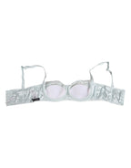 Dolce & Gabbana Light Blue Silk Semi-Padded Balconette Underwear - Eljoys Fashion 