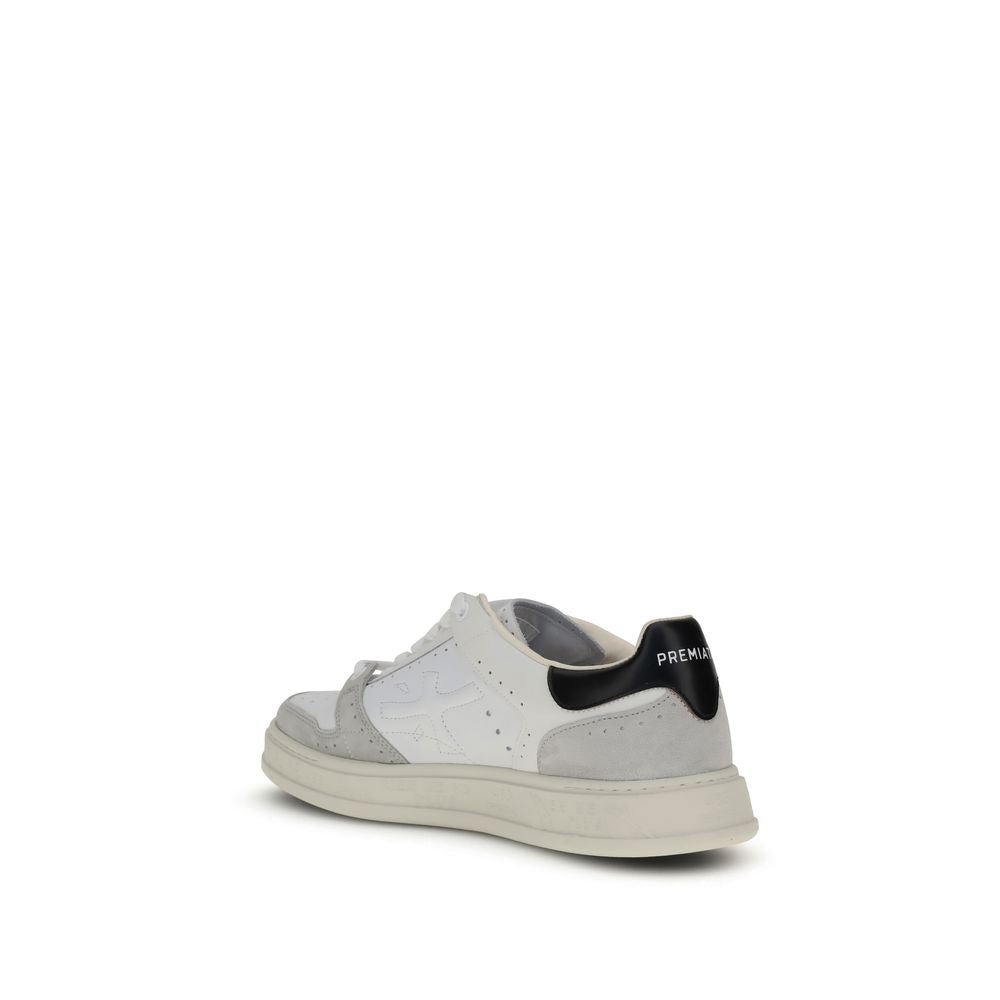Premiata White Calf Leather Bos Taurus Low Top Sneakers Premiata