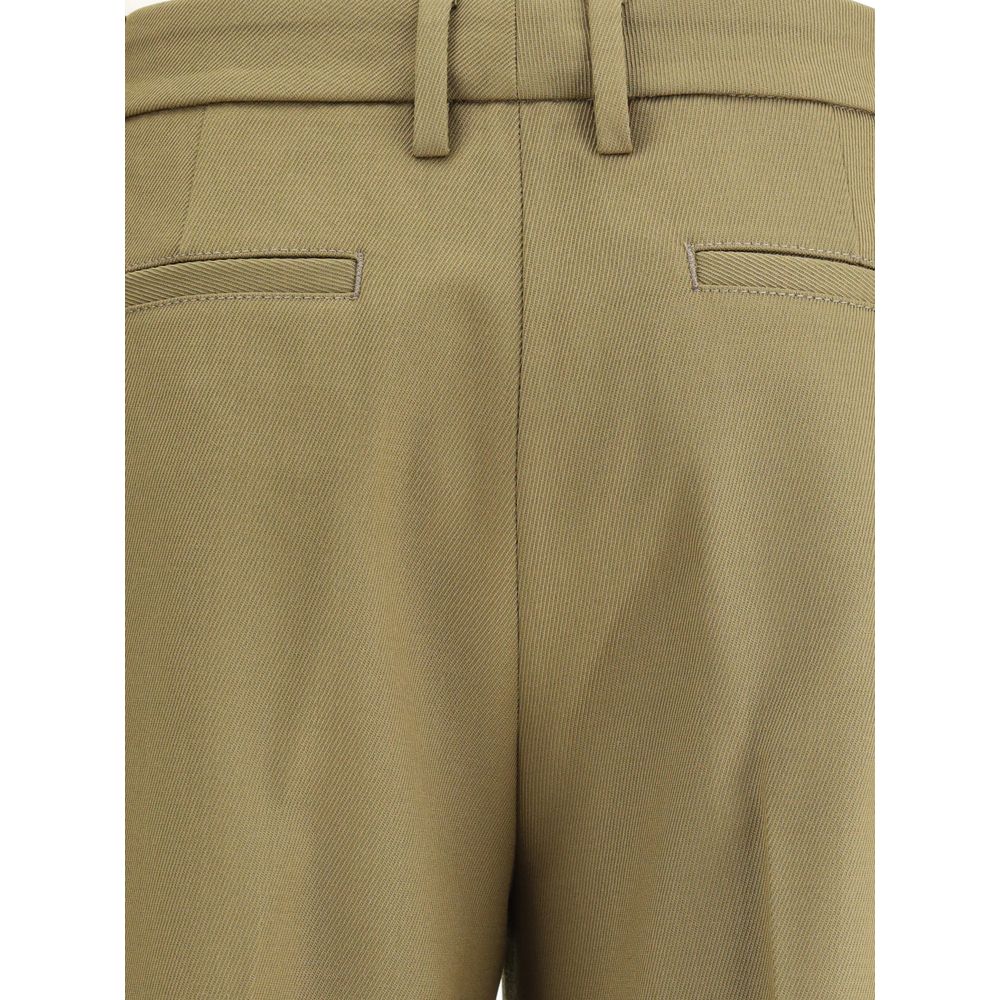 True Royal Bicolor Polyester Dress Pants True Royal