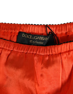Dolce & Gabbana Red Silk Satin Lace Shorts Underwear - Eljoys Fashion 