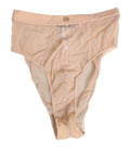 Dolce & Gabbana Beige Sheer Mesh High Waist Panty Underwear - Eljoys Fashion 